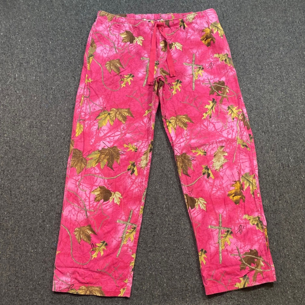 Legendary Whitetails Pajama Pants Sz XL Womens Pink Camo God Country Lounge
